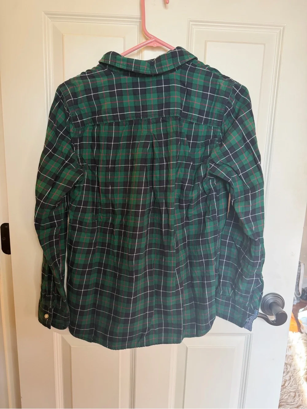 Tommy Hilfiger Green, Navy & Red Plaid Button-Down Shirt - Picture 2 of 3